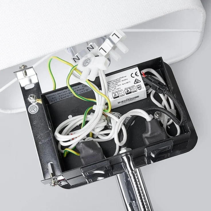 Lucande Wandleuchte Jettka, 1 x 60 W E27 (exkl) + 1 x 1 W LED (inkl) – Bild 9