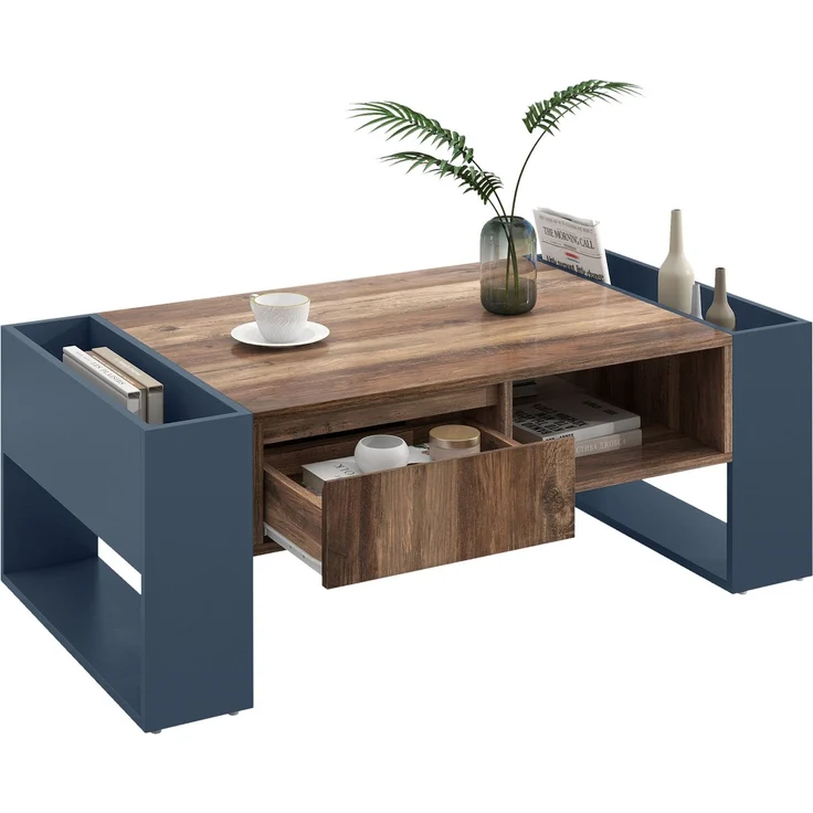 Schrank Holzfarbe Schwarz Sideboard Aufbewahrung Kommode Spanplatte Melamin modern 111x40x60cm – Bild 10