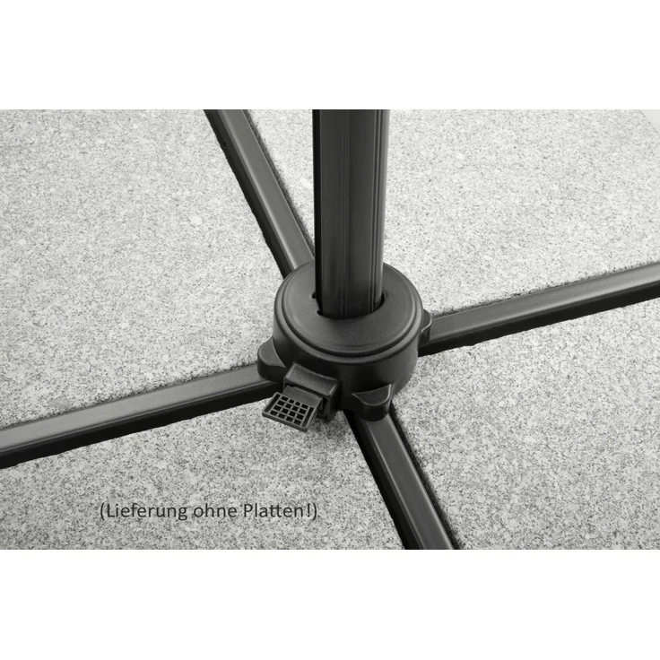 Ampelschirm Rhodos Blacklight 300/8 anthrazit rund, Ø ca. 300 cm – Bild 7