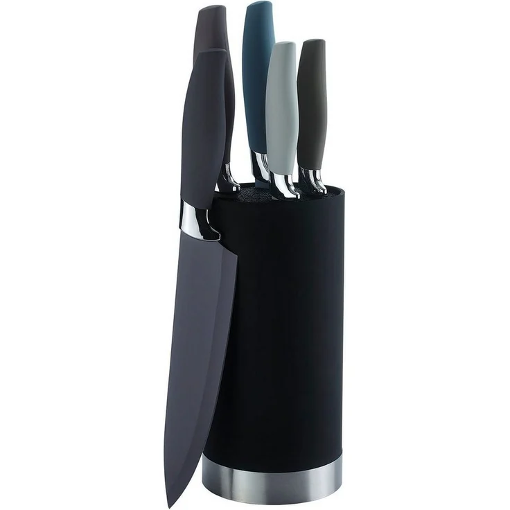 KING Messer-Set NUANCE (Set, 6-tlg), 5 Küchenmesser, 1 Messerblock, Antihaftbeschichtete Messerklingen – Bild 1
