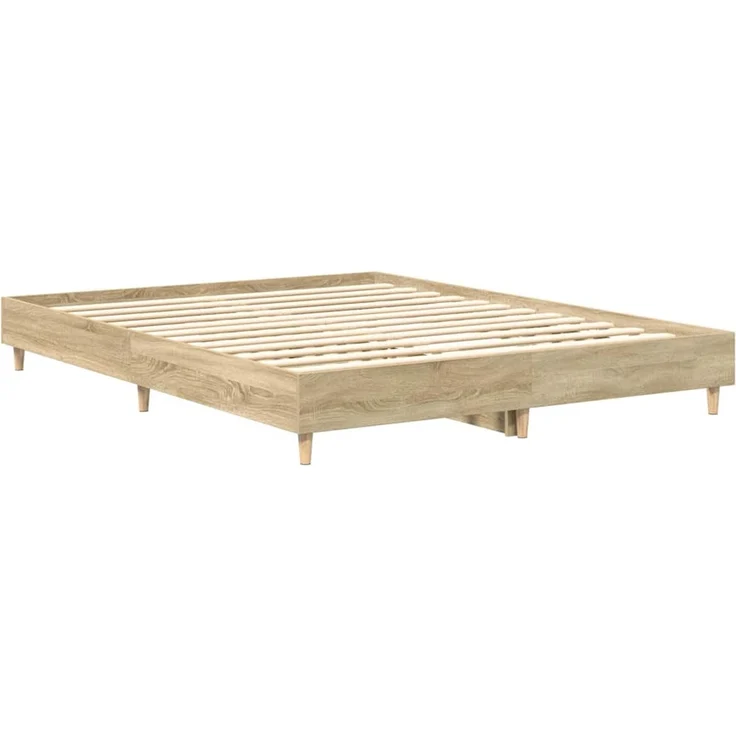 vidaXL Bettrahmen 2 pcs Sonoma 152x203 cm Holzwerkstoff 3402866 – Bild 7