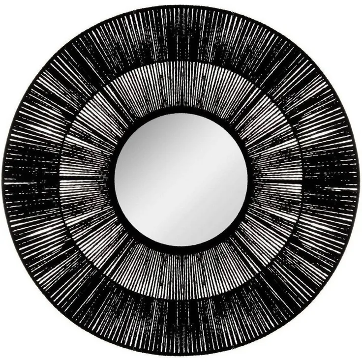 Dekospiegel ETHNIC, Ø 76 cm, schwarz