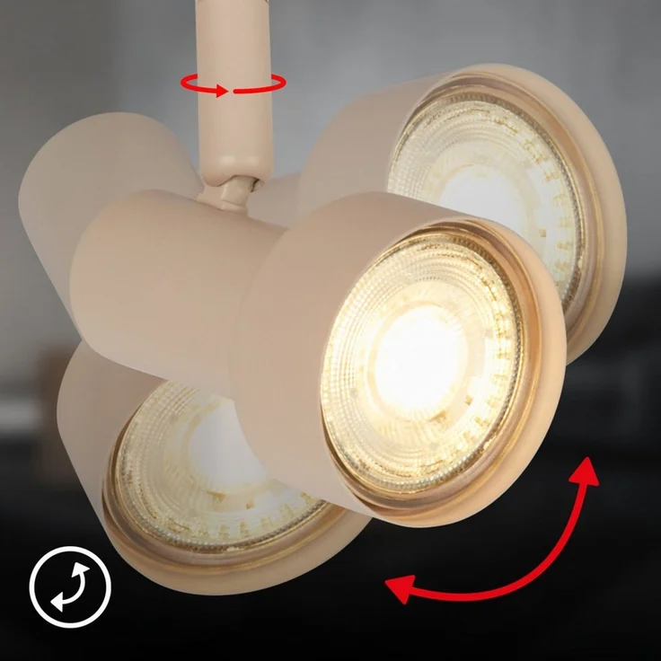 Briloner Leuchten LED Deckenspots TAPP, ohne Leuchtmittel, 47,5x12,5 cm, Wohnzimmer, Schlafzimmer, Flur, Büro – Bild 3