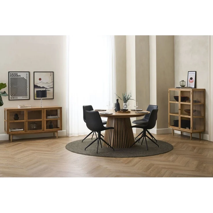 Esstisch Gobens Ausziehbar Ø120-220 cm Eiche Natur - Flexibler Holztisch – Bild 10