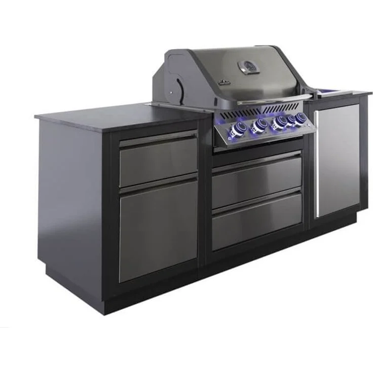 Napoleon Oasis Compact Outdoorküche mit Prestige 500 Einbaugrill und Einbau Sizzle Zone – Bild 2