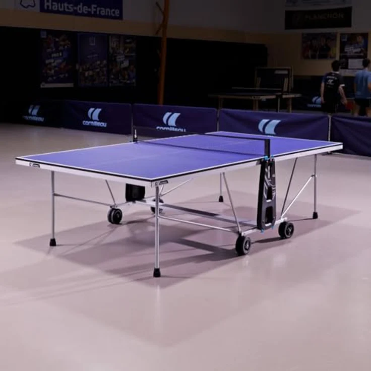 Cornilleau Indoor Tischtennisplatte 100, Einsteigermodell mit Push'n Lock-System und Höhenausgleich – Bild 2