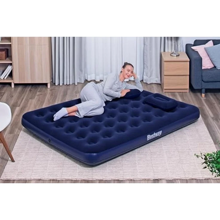 Doppelluftbett mit externer Handpumpe 203 x 152 x 22 cm – Bild 2