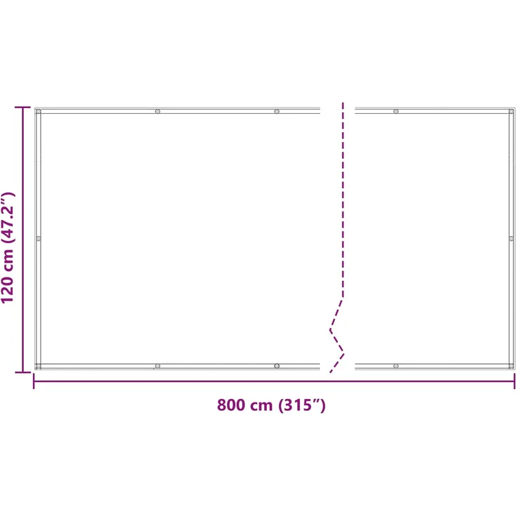 vidaXL Balkonsichtschutz Bordeauxrot 120x800 cm 42030922 – Bild 6