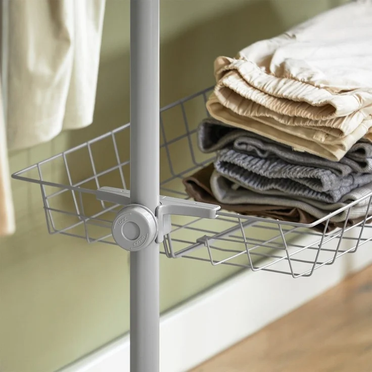 SoBuy KLS04-HG Garderobenständer, Metall, Pulverbeschichtung, Grau, 62 x 200 x 75 cm – Bild 10