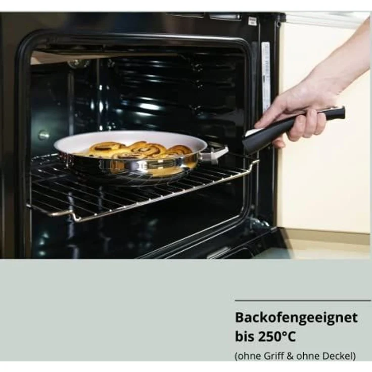 Genius Bratpfanne Cerafit Steel Pfanne 20 cm, Aluminium (1 Bratpfanne), für alle Herdarten, abnehmbarer Griff – Bild 5