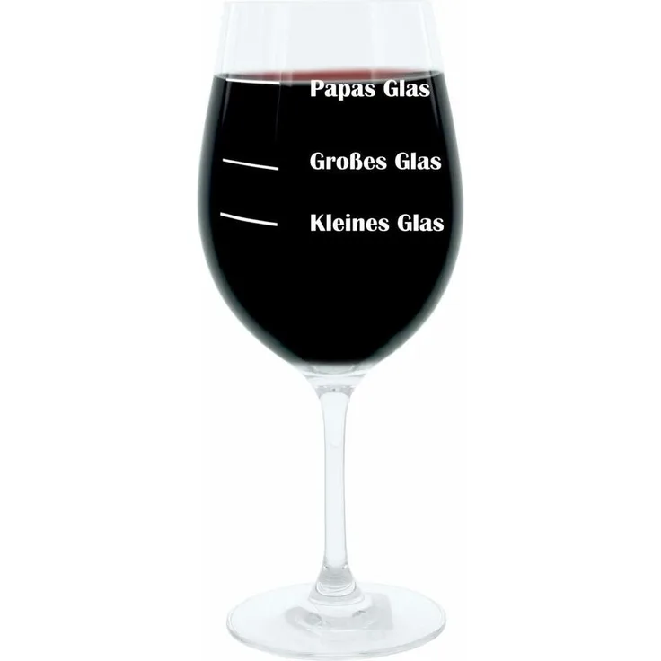 Leonardo Weinglas XL, Papas Glas, Vater, Geschenk Stimmungsglas mit lustiger Gravur, Mood Wein Glas, 610ml