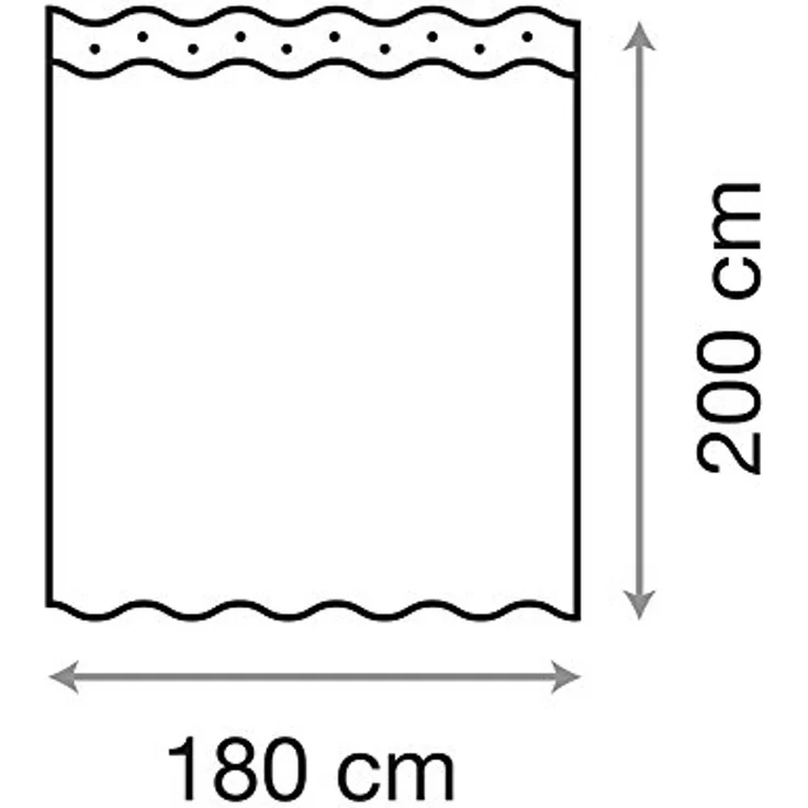 Sanilo Duschvorhang Wasserfall 180x200 cm, 100% wasserdicht, Anti-Schimmel-Effekt, hochwertige Qualität – Bild 5