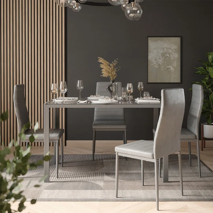 Esstisch Grand Grau/Grau 120 x 70 cm Vicco – Bild 6