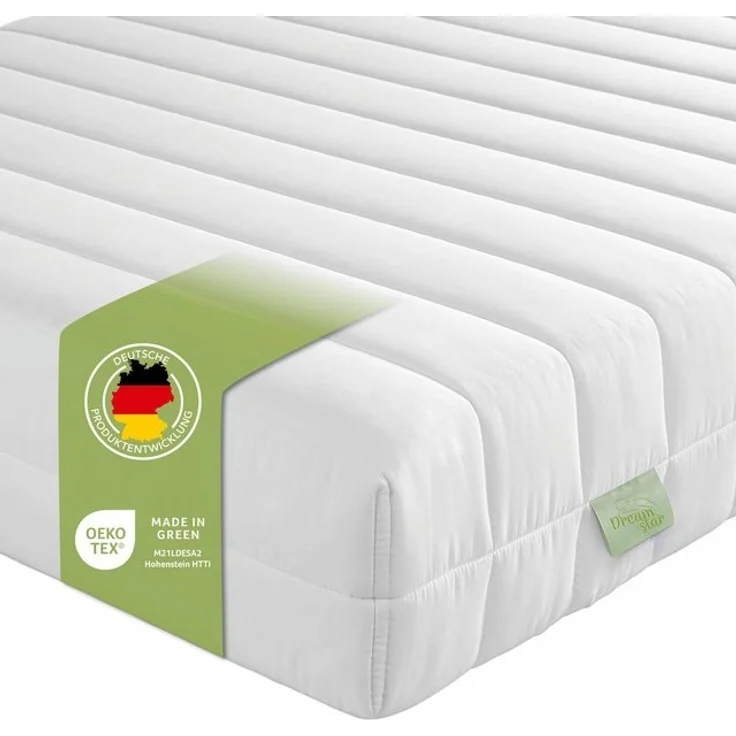 DREAMSTAR Easy Flex | ergonische 7-Zonen Kaltschaummatratze | Öko-Tex Zertifiziert | Härtegrad 2 und 3 (H2 & H3) | Rollmatratze 13 cm | Made in EU I 80 x 200 cm – Bild 4
