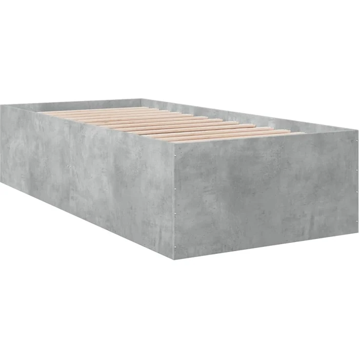 vidaXL Bettgestell Betongrau 100x200 cm Holzwerkstoff 3280961 – Bild 6