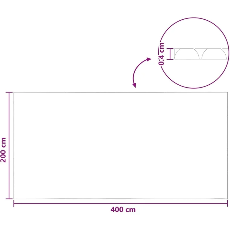 vidaXL Sonnendeck für Pools Extra Schwer 400 x 200 cm 400 μm 42034619 – Bild 3