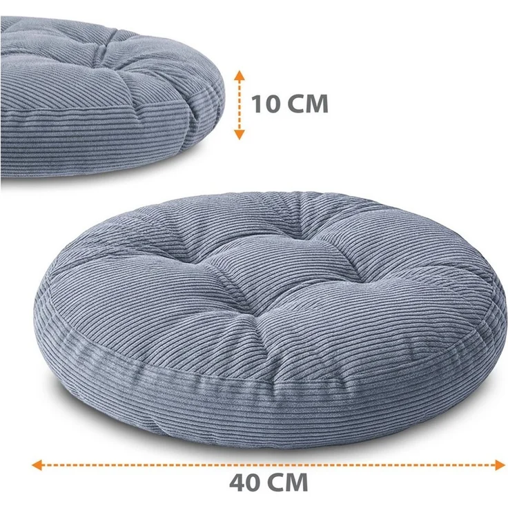 Amazinggirl Stuhlkissen Sitzkissen rund 40 cm Kissen Sitzpolster Sitzauflage Polster für Stuhl – Bild 2