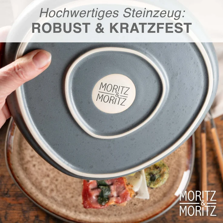Moritz & Moritz ORGANIC 18 tlg. reaktiv amber Geschirrset – Bild 5