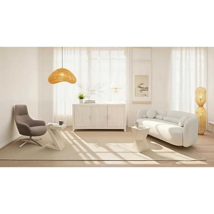 Kare Design Beistelltisch Luxury Z Travertine, Beige, Ablage, Couchtisch, Wohnzimmertisch, Z-Form, Stein-Optik, 61 x 44 x 33 cm (H/B/T) – Bild 3