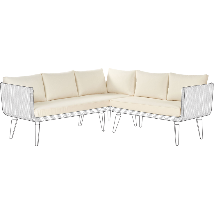 Outdoor Kissenbezug Set ALCAMO Hellbeige