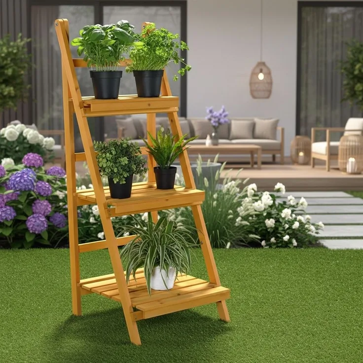 3 Etagen Blumentreppe Blumenregal Blumenständer Pflanzenampel Blumenhocker