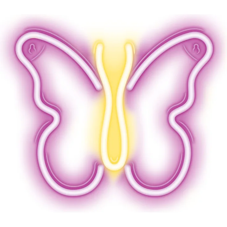 Neon LED Zeichen Licht USB LED Licht Home Leuchtschild Nachtlicht Schmetterling-Pink