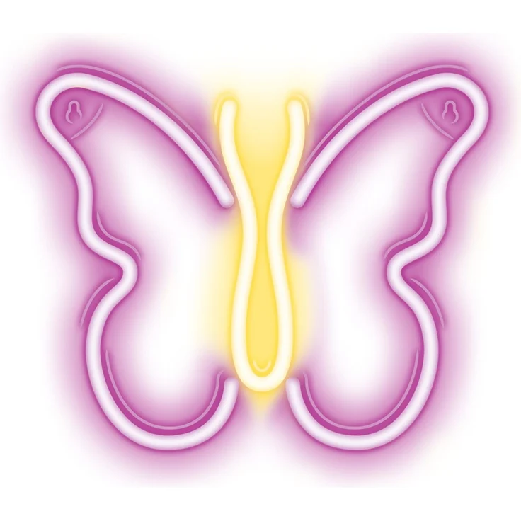 Neon LED Zeichen Licht USB LED Licht Home Leuchtschild Nachtlicht Schmetterling-Pink – Bild 1