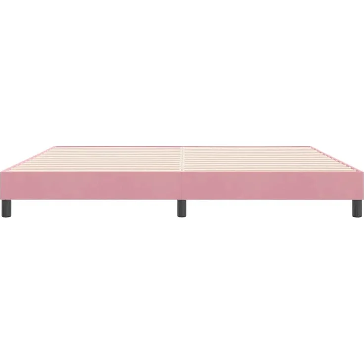vidaXL Boxspringbett ohne Matratze Rosa 180x220 cm Samt 3315890 – Bild 4