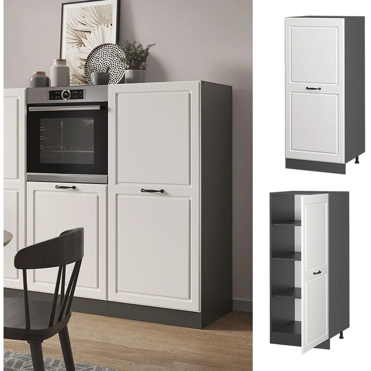 Vorratsschrank R-Line Weiß Landhaus 60 cm Vicco – Bild 2