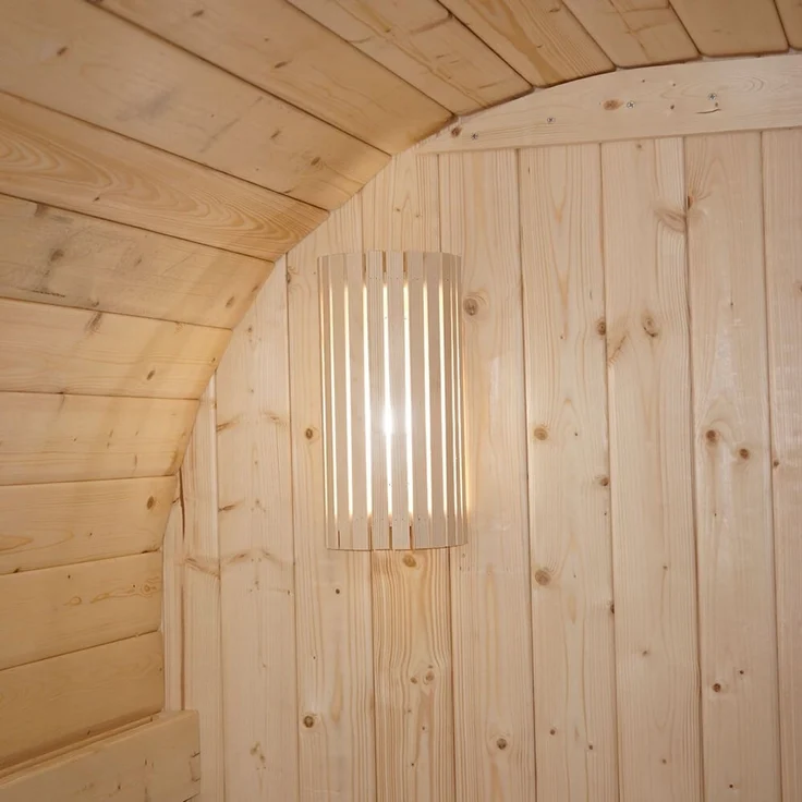 XXL Luxus Outdoor Fasssauna 194x220 cm SET Sauna inkl. 8 KW Saunaofen 4 Pers. – Bild 5