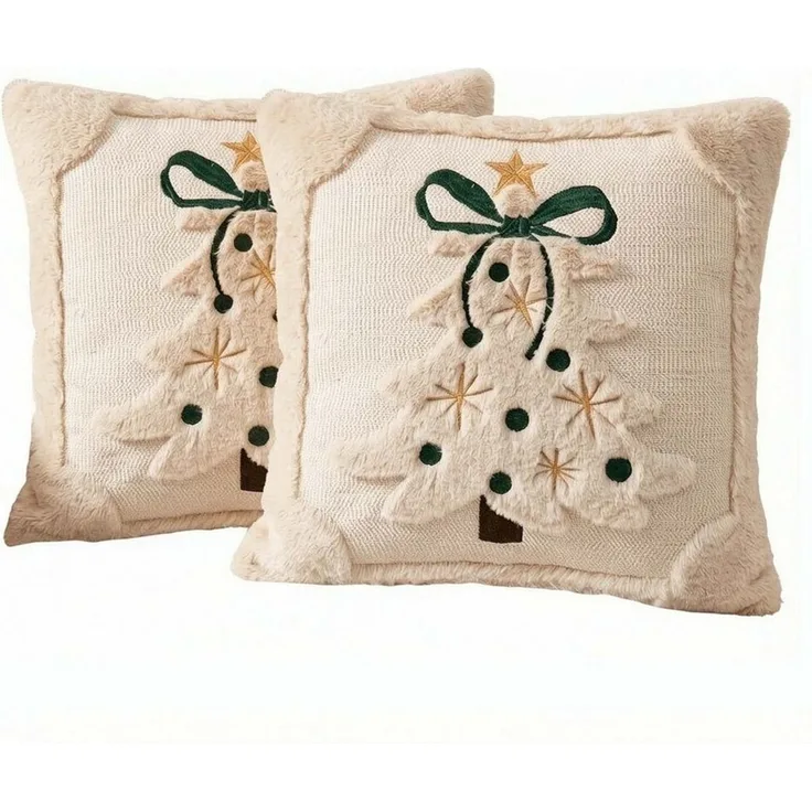 Bomiclss Kissenbezug 2er-Set Weihnachtsdeko Kissenbezug 45x45 cm, (2 Stück)