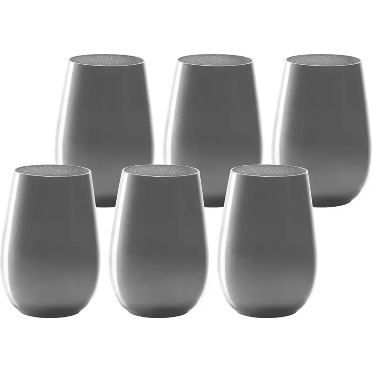 Stölzle Lausitz ELEMENTS Becher 465 ml silber 6er Set