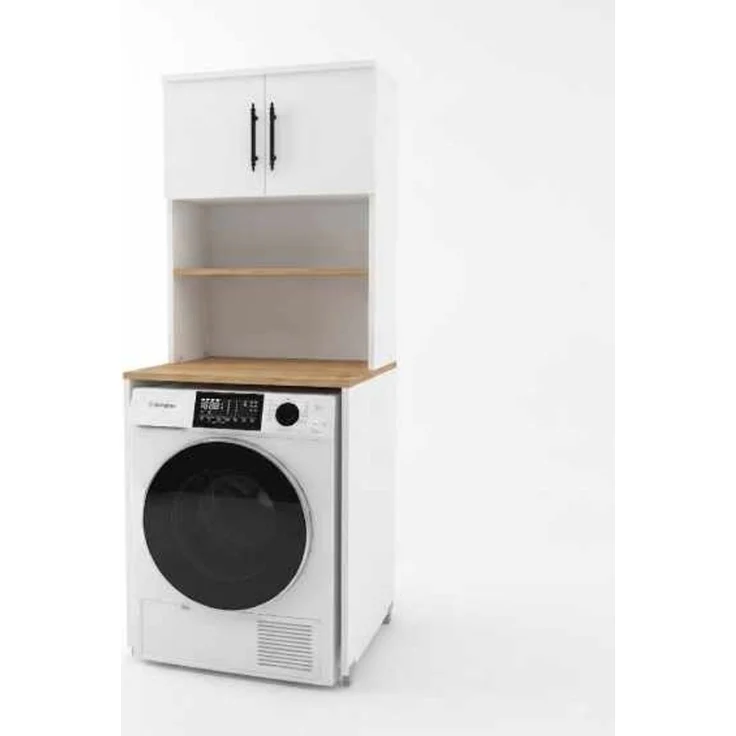 Skye Decor 'Washing Machine 3 Shelf - Atlantic Pine, White' Waschmaschinenunterschrank, Atlantik-Kiefer / Weiß, 65 x 173-175,5 x 60 cm – Bild 3