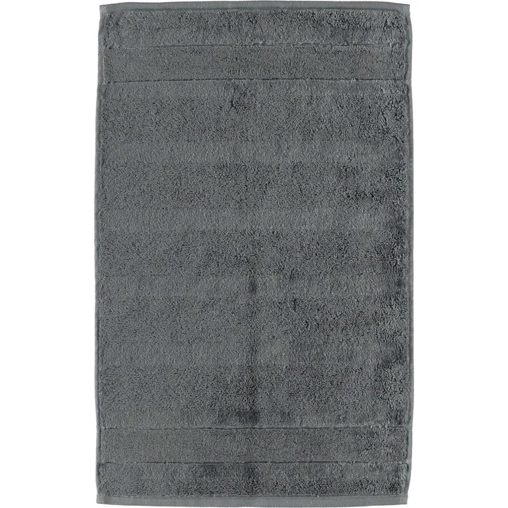 CAWÖ Gästetuch, 3er Pack - Noblesse2, Walkfrottier, Velours-Streifen, Baumwolle, einfarbig Anthrazit 30x50cm – Bild 2