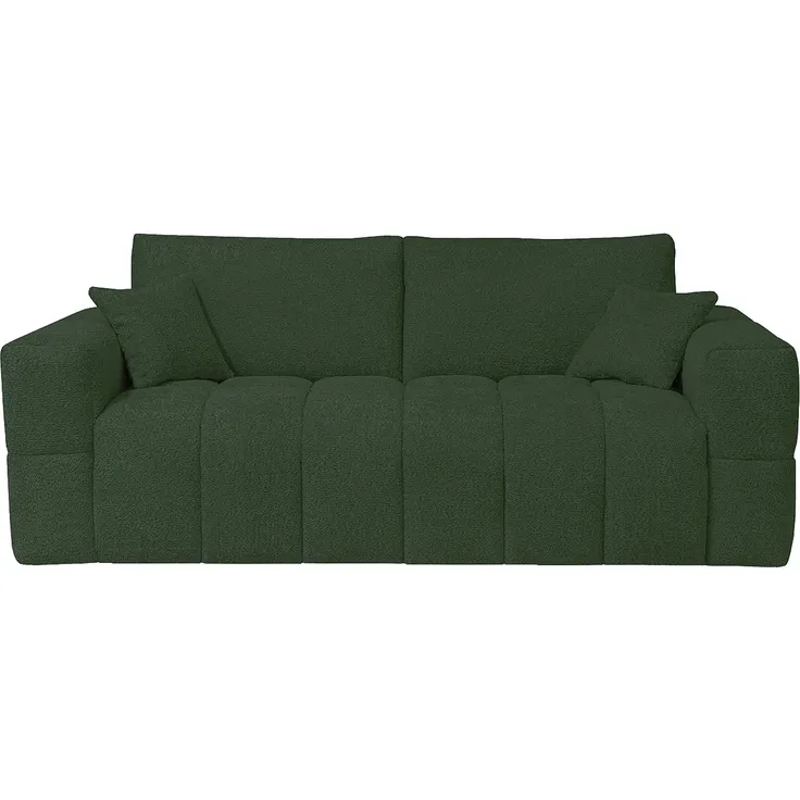 Vente-unique - ISSORO Sofa Stoff Grün - B 105 cm x H 90 cm x L 235 cm – Bild 2