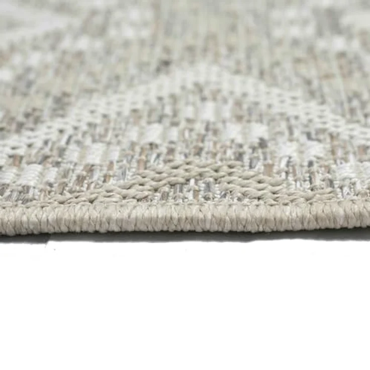 Carpetia Outdoorteppich In- & Outdoor Teppich Sisal Optik Balkon Rautenmuster beige braun, rechteckig – Bild 6
