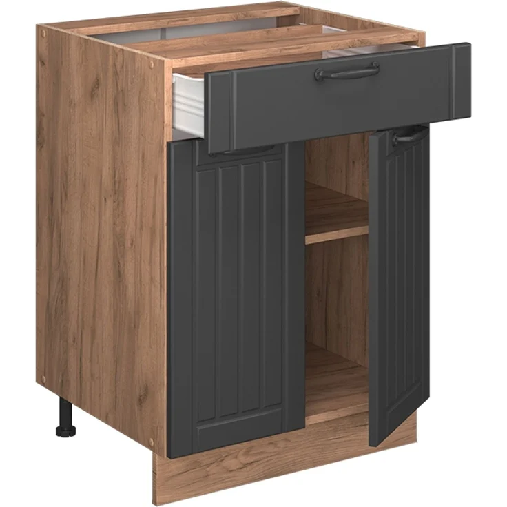 Küchenunterschrank Fame-Line Dunkelgrau 60 cm mit Schublade, ohne Arbeitsplatte Vicco – Bild 4
