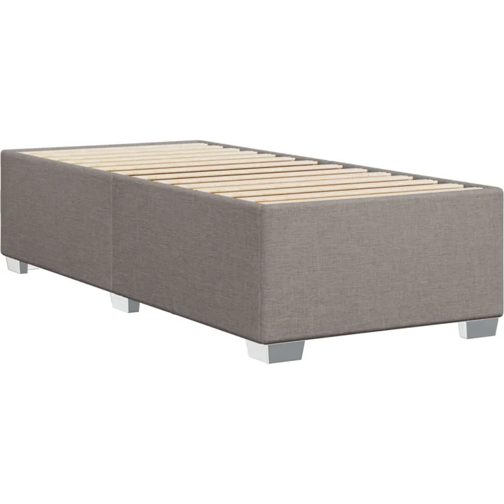 vidaXL Bettgestell ohne Matratze Taupe 90x200 cm Stoff 3284447 – Bild 5