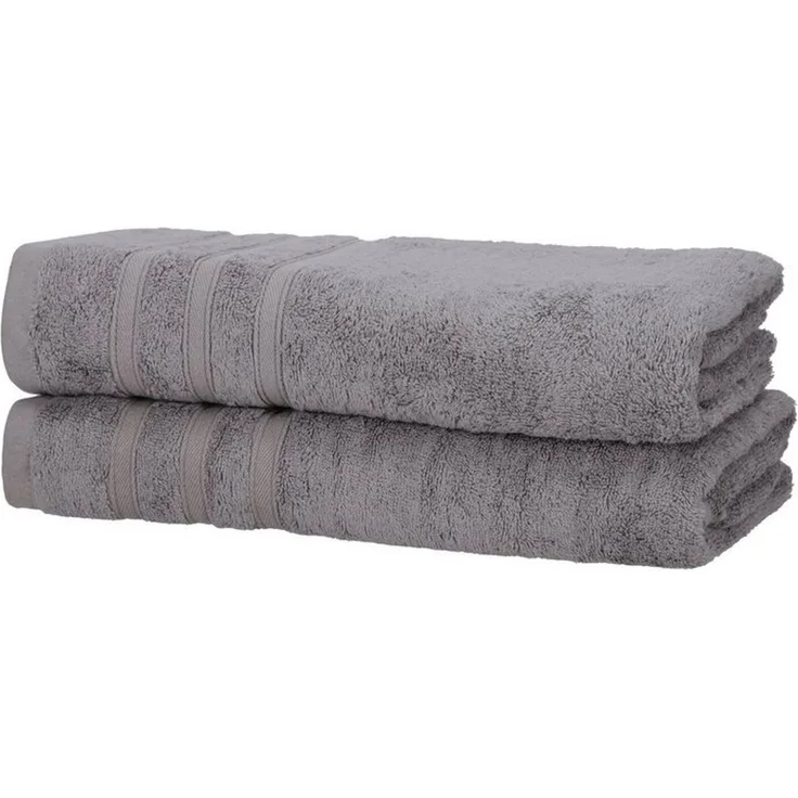Hometex Premium Textiles Handtuch in nachhaltiger Premium Qualität 450 g/m², 2er Duschtücher, Kuschelig weich und sehr saugfähig, Extra flauschige Hotel-Qualität
