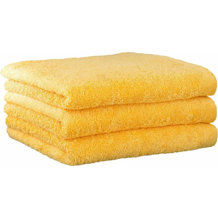 CAWÖ Gästetuch, 3er Pack - Lifestyle, Walkfrottier, Baumwolle, einfarbig Apricot 30x50cm – Bild 1