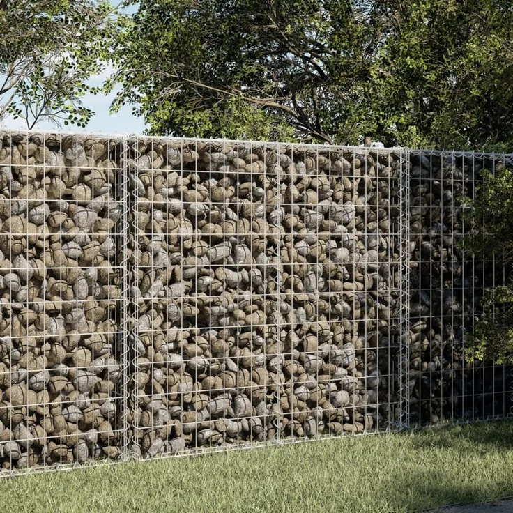 vidaXL Gabione mit Deckel 100x50x100 cm Verzinktes Eisen 3295142 – Bild 1
