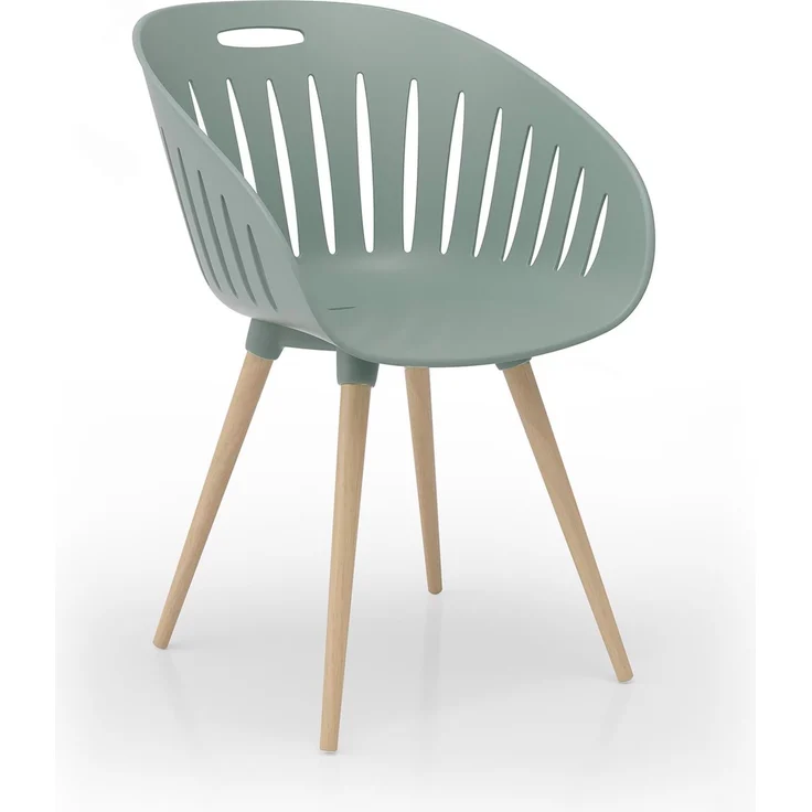 Topstar T2023 OUTDOOR (2er-Set) Buche - Eiche gebeizt / Schale olive – Bild 1