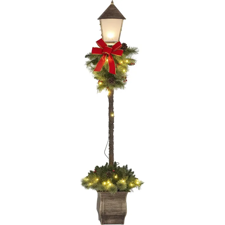 Outsunny Weihnachtslaterne, Kunststoff, Metall, Grün, Ø35 x 150H cm