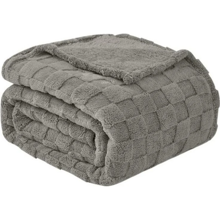 Good Nite Tagesdecke Gemütliche Fleecedecke - flauschig & kariert für alle Jahreszeiten, Flauschig, Weich, Bequem, Leicht – Bild 4