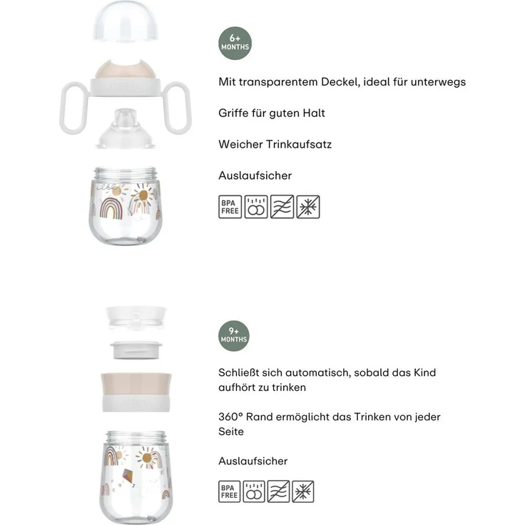 Mepal MIO Trinklernbecher Antitropf & 360° 2er Set Fairy Garden (2025) – Bild 2