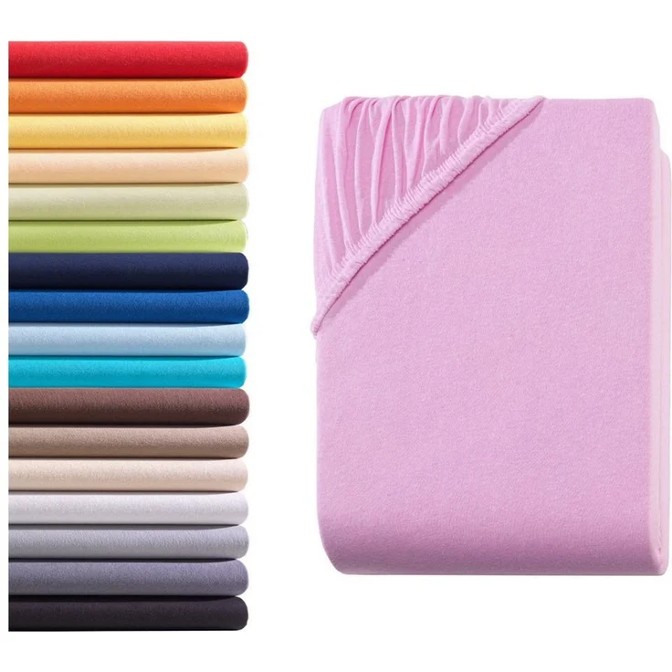 Hometex Premium Textiles Spannbettlaken Jersey Spannbettlaken 100% Baumwolle, Jersey, Gummizug: Rundumgummizug, Premium-Jersey Matratzenhöhe bis 23 cm – Bild 1