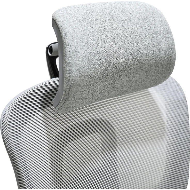 Novel 'RICCO' Bürodrehstuhl, Stoff grau, 70 x 122.5 x 71 cm, 4D-Armlehnen und Lendenwirbelstütze – Bild 3
