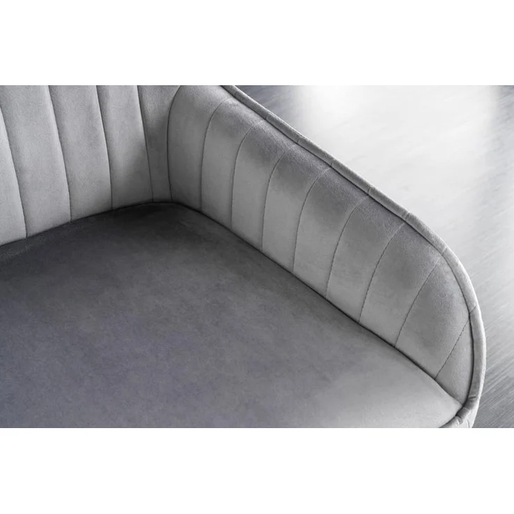 riess-ambiente Sitzbank TURIN 160cm silbergrau / schwarz (Einzelartikel, 1-St), Esszimmer · Samt · Metall · Rückenlehne · Schlafzimmer · Retro Design – Bild 4