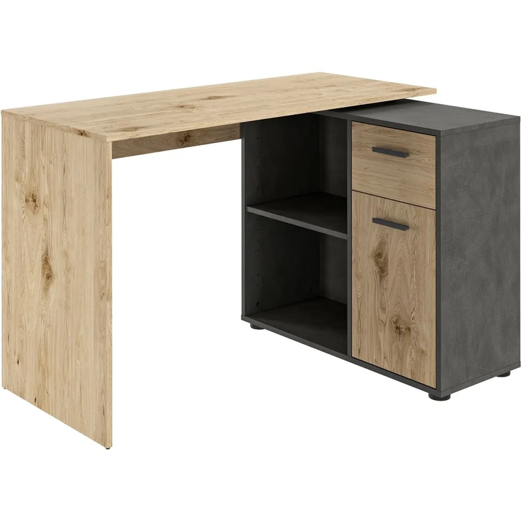 Schreibtisch >ALBRECHT 1< in Viking Eiche - Matera - 83x74x117cm (BxHxT) – Bild 5