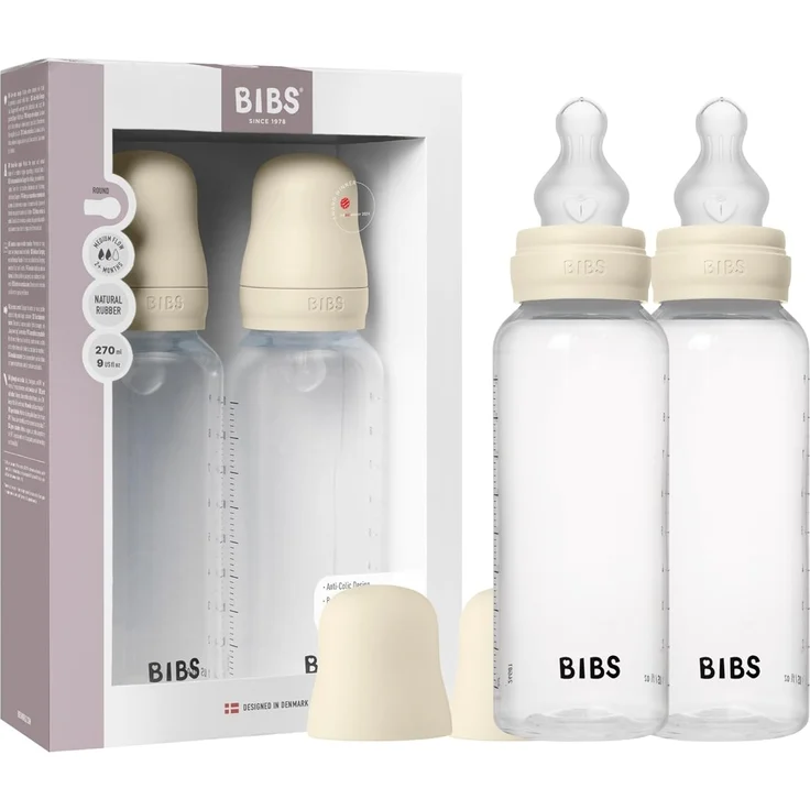 Bibs Flasche - Medium Flow - 2 Stück - 270 ml - Si – Bild 1